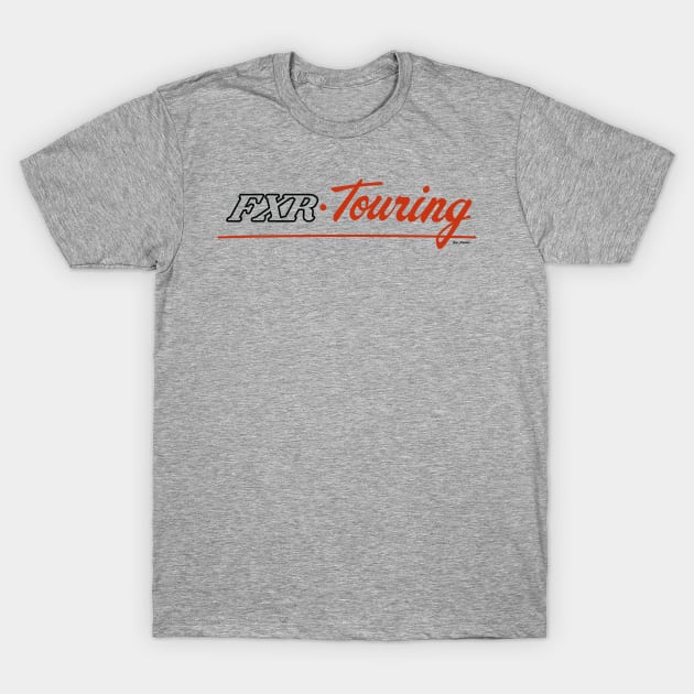 F X R - Touring Black and Orange T-Shirt by the_vtwins